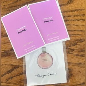 Chanel Chance Eau Fraîche EDT Samples & Chance Sticker